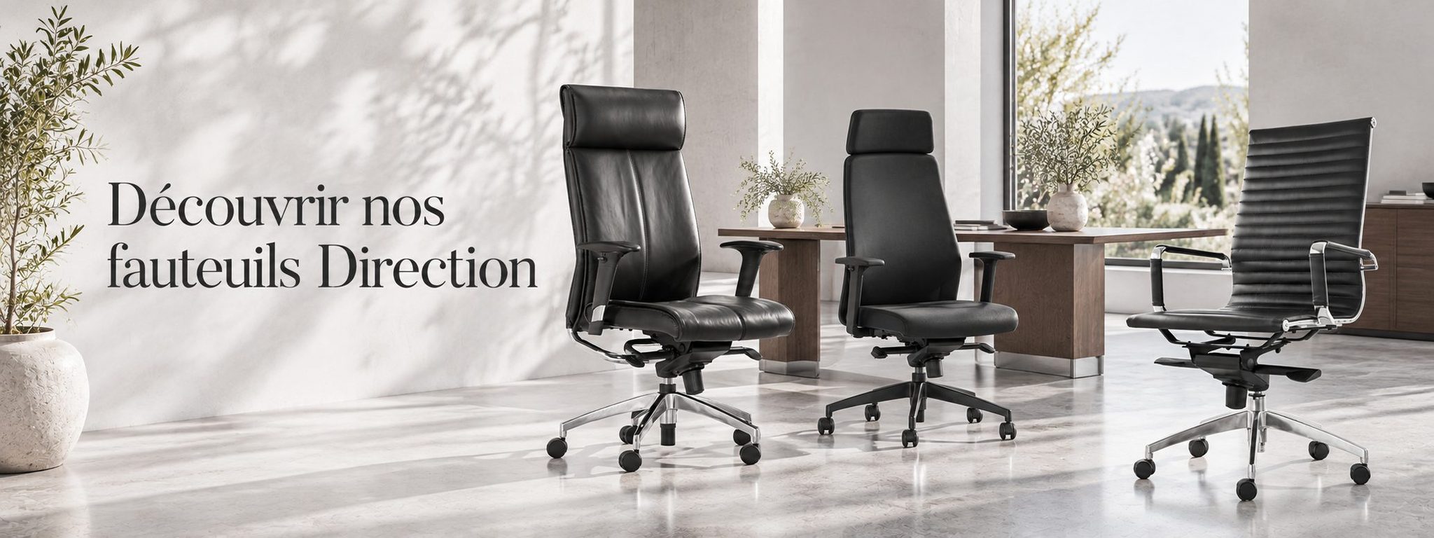 Fauteuils de direction en cuir CARAY