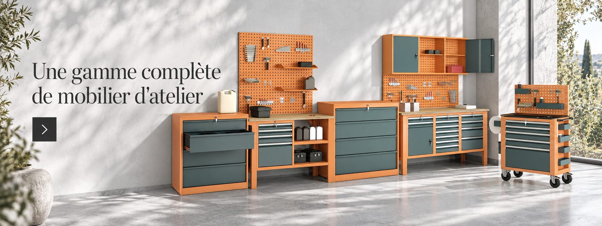 Mobilier d'atelier : établis et armoires CARAY