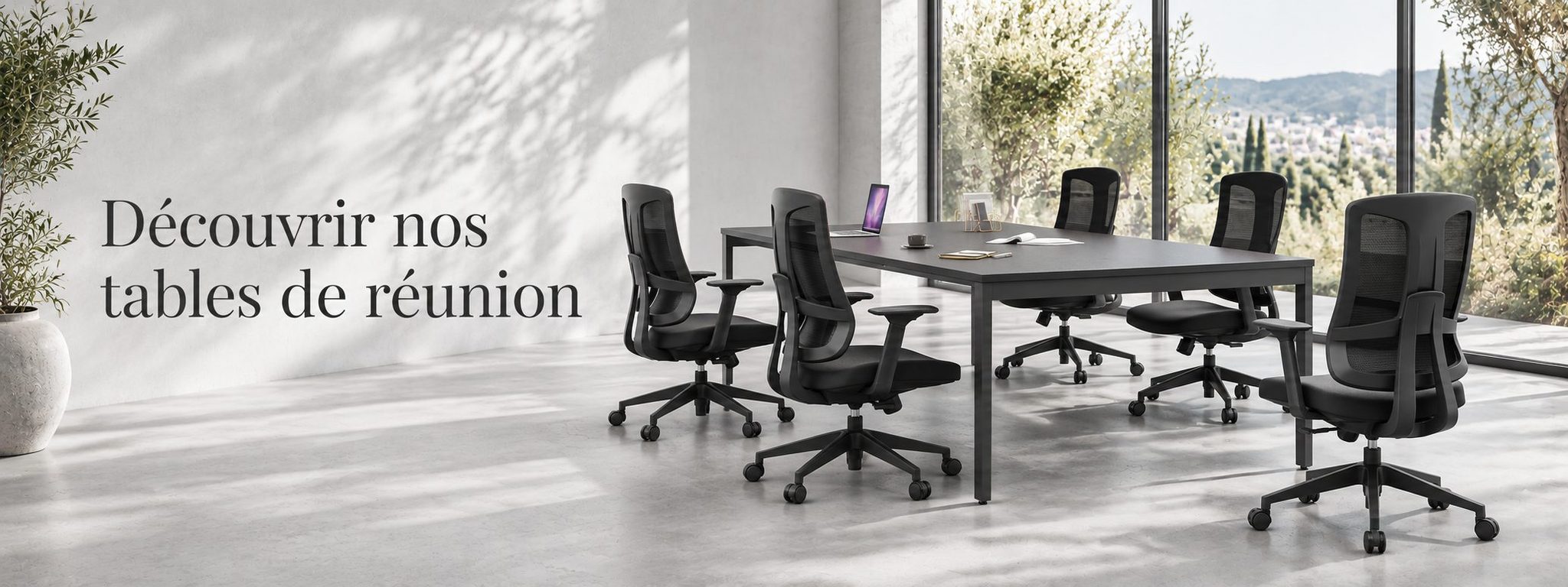 Tables de réunion anthracite CARAY